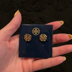 Tory Burch Large T Logo Studs - Gold